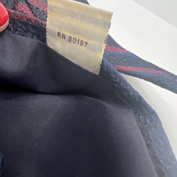 CERRUTI Men's 100% Silk Necktie TEXTURED Designer Striped Black Burgundy Blue EX - Picture 4 of 8